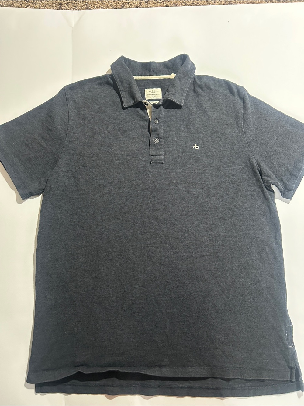 rag & bone navy heather polo